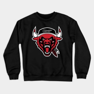 The Chicago Beast (South) Logo Mashup - Pro Teams Combined - All City Logos Put Together Crewneck Sweatshirt